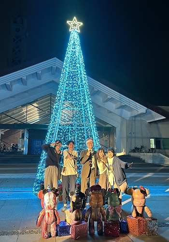 陪伴長庚大學師生接新的一年的聖誕樹點燈