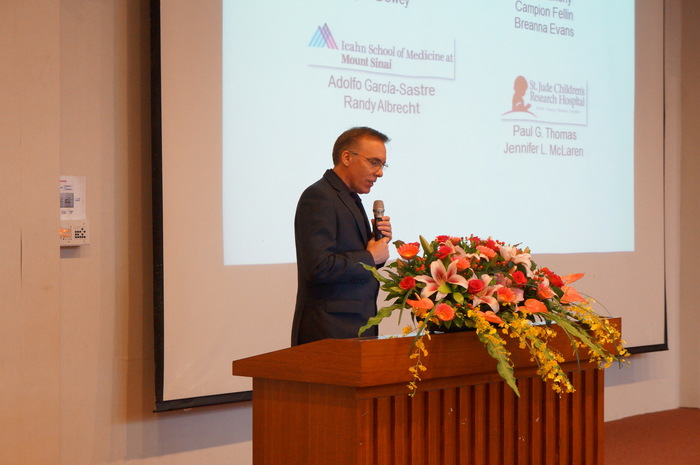 Prof. Michael Galeu giving a speech