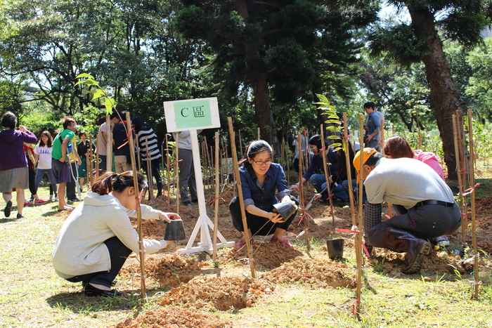 長庚大學教職員生踴躍參與植樹活動