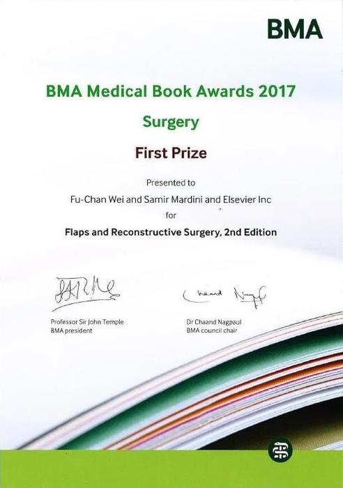 魏院士於 2009 年和 Dr. Samir Mardini 合寫的『Flaps and Reconstructive Surgery』，被公認是顯微外科界最好的教科書之一。該書第二版甫獲選為世界外科學領域的「2017 BMA Medical Book Award」